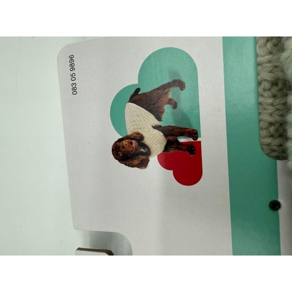 Boots & Barkley Cream cable Knit Turtleneck Dog Sweater & collar Size medium - Picture 7 of 7